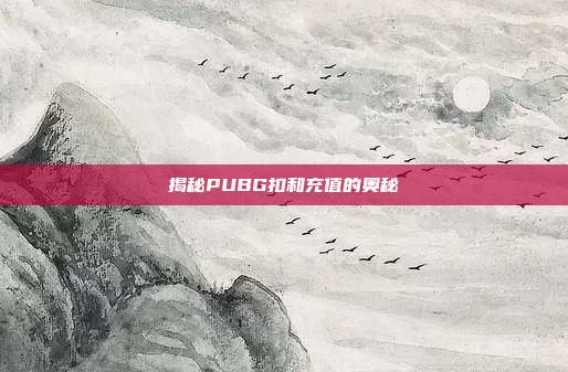 揭秘PUBG扣和充值的奥秘