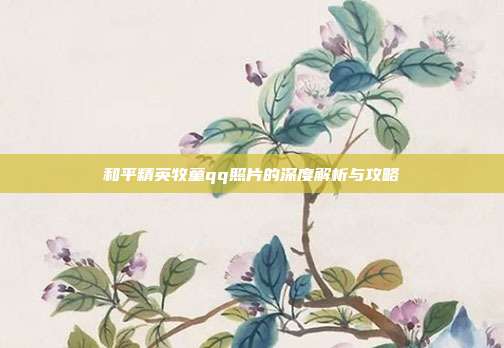 和平精英牧童qq照片的深度解析与攻略