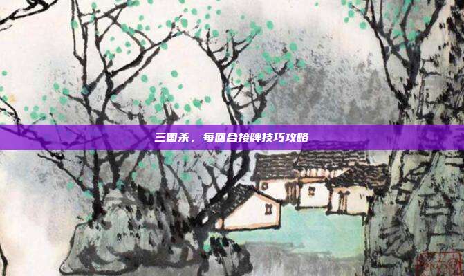 三国杀，每回合接牌技巧攻略