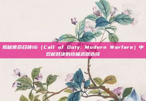揭秘使命召唤16(Call of Duty: Modern Warfare)中双枪对决的终极武器选择