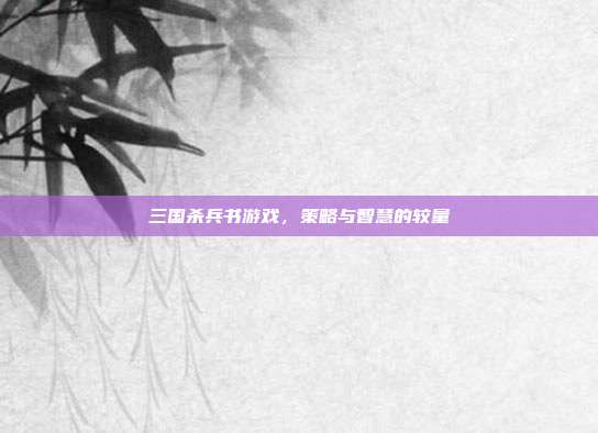 三国杀兵书游戏,策略与智慧的较量