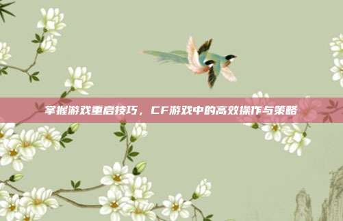 掌握游戏重启技巧，CF游戏中的高效操作与策略