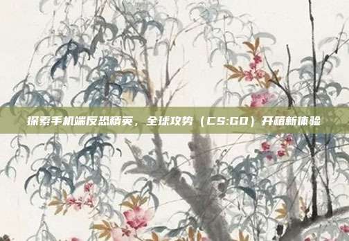 探索手机端反恐精英,全球攻势(CS:GO)开箱新体验