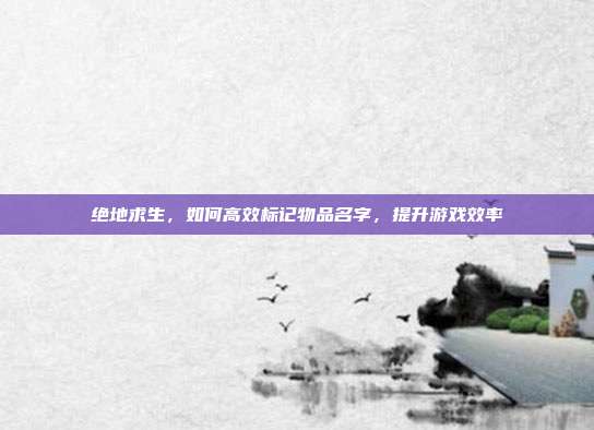 绝地求生,如何高效标记物品名字,提升游戏效率