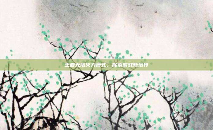 王者无限火力模式，探索游戏新境界
