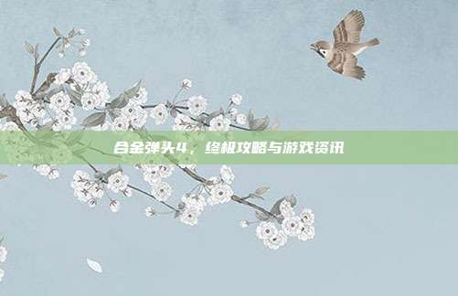 合金弹头4,终极攻略与游戏资讯