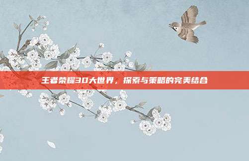 王者荣耀3D大世界,探索与策略的完美结合