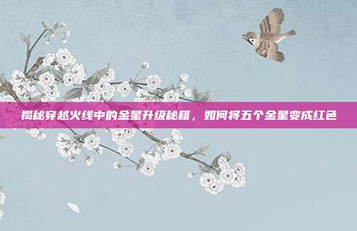 揭秘穿越火线中的金星升级秘籍,如何将五个金星变成红色