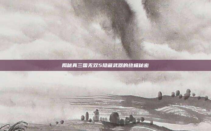 揭秘真三国无双5隐藏武器的终极秘密