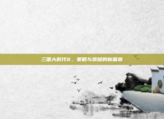 三国大时代6,策略与荣耀的新篇章