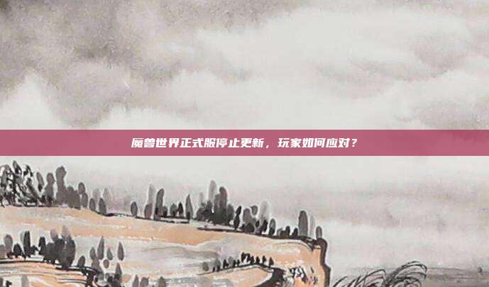 魔兽世界正式服停止更新,玩家如何应对?