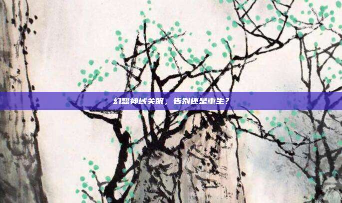 幻想神域关服,告别还是重生?