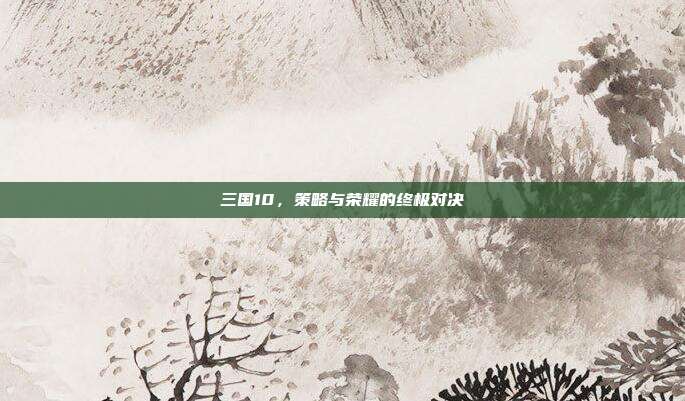 三国10,策略与荣耀的终极对决
