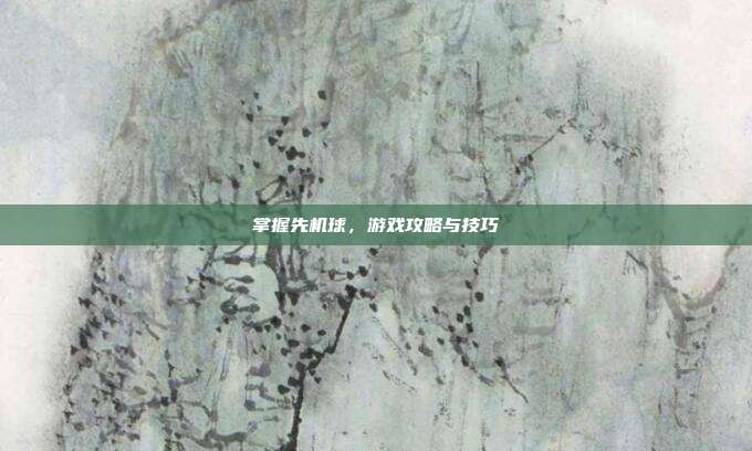 掌握先机球，游戏攻略与技巧