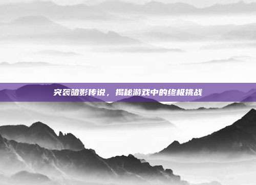 突袭暗影传说,揭秘游戏中的终极挑战