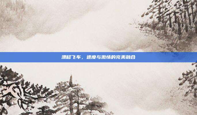 漂移飞车,速度与激情的完美融合