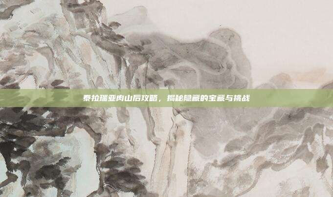 泰拉瑞亚肉山后攻略,揭秘隐藏的宝藏与挑战
