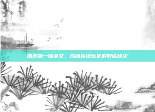 国服第一德莱文，揭秘顶级玩家的制胜秘诀