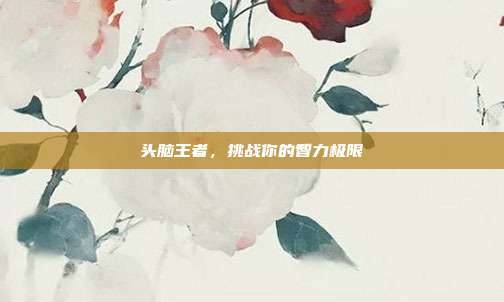 头脑王者,挑战你的智力极限