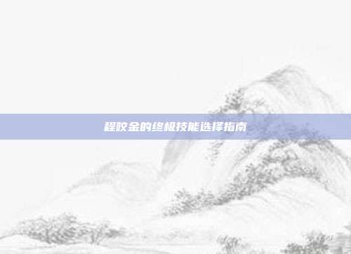 程咬金的终极技能选择指南