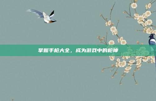掌握手枪大全，成为游戏中的枪神
