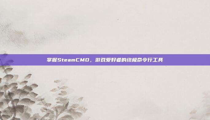 掌握SteamCMD,游戏爱好者的终极命令行工具