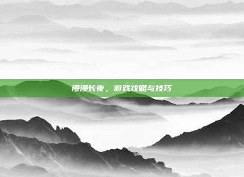 漫漫长夜,游戏攻略与技巧