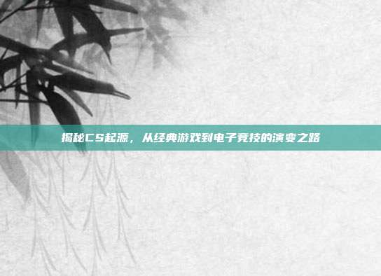揭秘CS起源,从经典游戏到电子竞技的演变之路