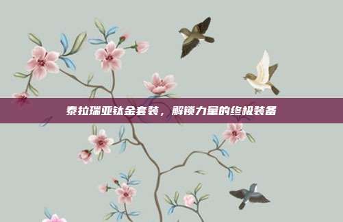 泰拉瑞亚钛金套装,解锁力量的终极装备
