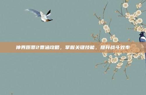 神界原罪2贾涵攻略,掌握关键技能,提升战斗效率