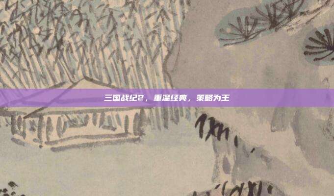 三国战纪2,重温经典,策略为王