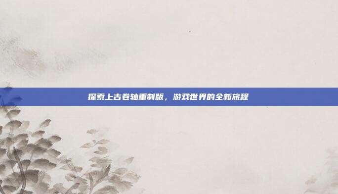 探索上古卷轴重制版,游戏世界的全新旅程