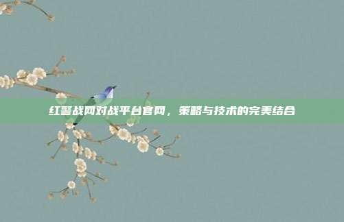 红警战网对战平台官网，策略与技术的完美结合
