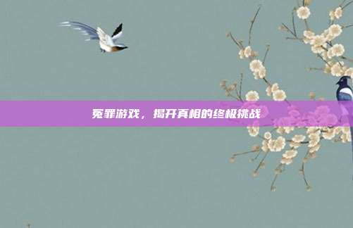 冤罪游戏,揭开真相的终极挑战