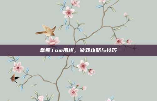 掌握Tom围棋,游戏攻略与技巧