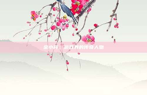金小开,游戏界的传奇人物