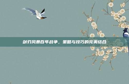 剑刃风暴百年战争,策略与技巧的完美结合
