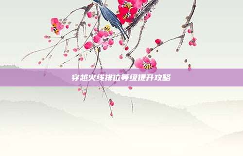 穿越火线排位等级提升攻略