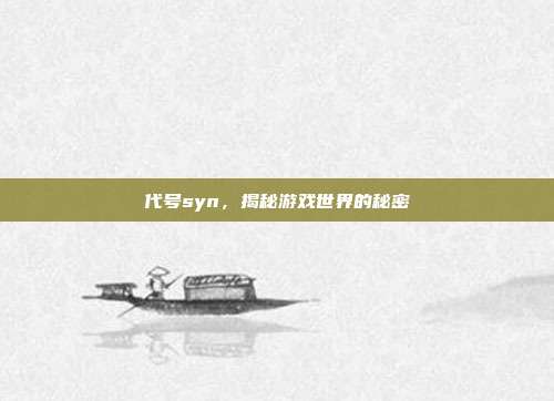 代号syn,揭秘游戏世界的秘密