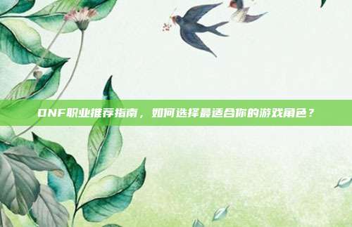DNF职业推荐指南,如何选择最适合你的游戏角色?