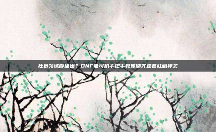 狂暴领域哪里出?DNF老司机手把手教你刷齐这套红眼神装