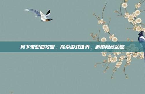 月下夜想曲攻略,探索游戏世界,解锁隐藏秘密