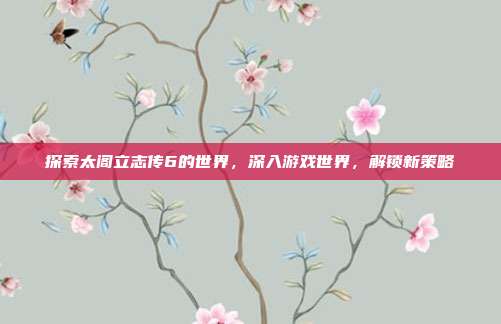 探索太阁立志传6的世界,深入游戏世界,解锁新策略