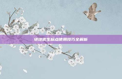 绝地求生标点使用技巧全解析