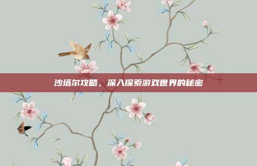 沙塔尔攻略，深入探索游戏世界的秘密