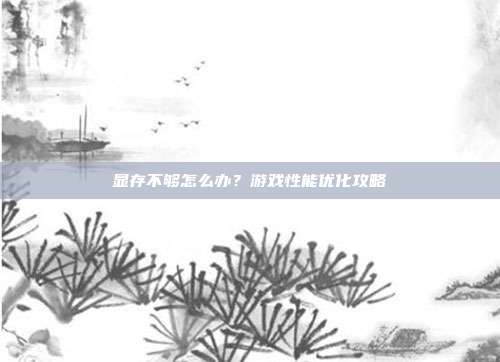 显存不够怎么办?游戏性能优化攻略