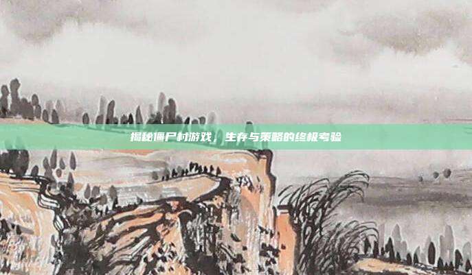 揭秘僵尸村游戏，生存与策略的终极考验