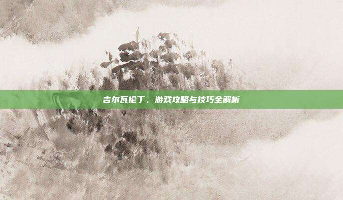 吉尔瓦伦丁，游戏攻略与技巧全解析