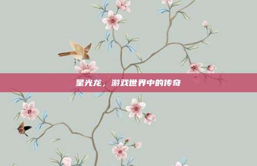 星光龙,游戏世界中的传奇