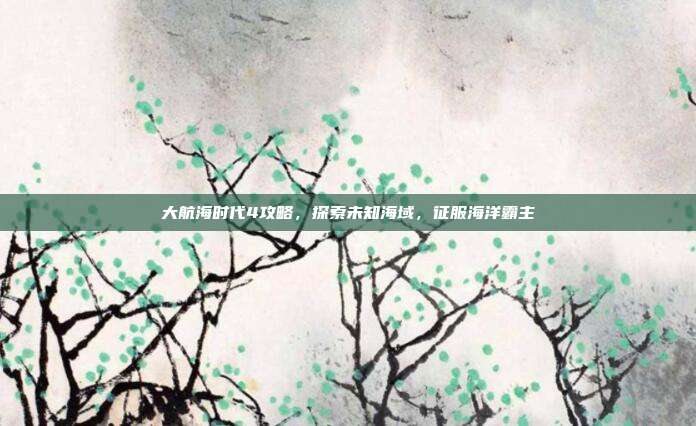 大航海时代4攻略,探索未知海域,征服海洋霸主